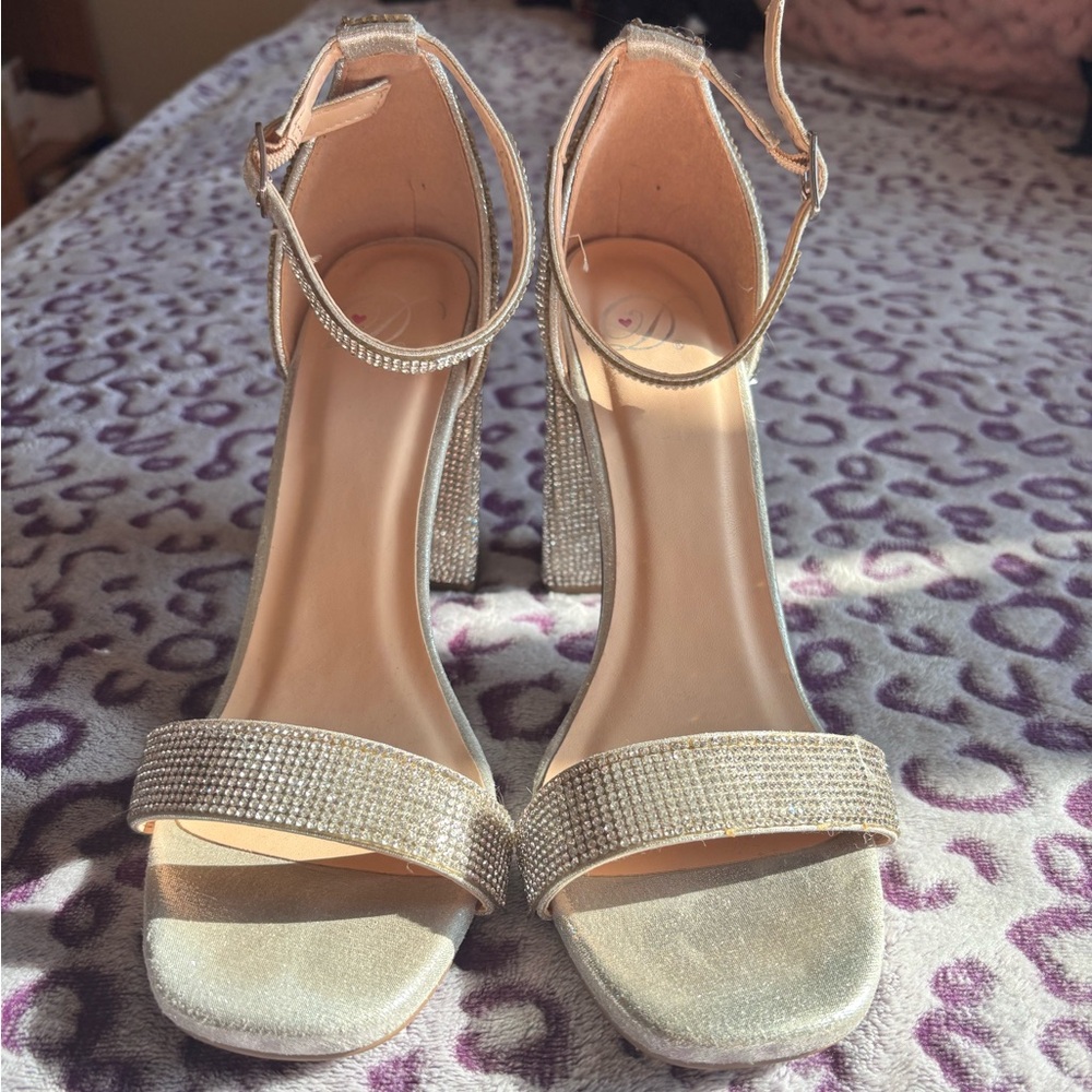 Gemmed high heels